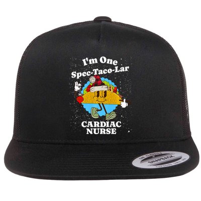 Cardiac Nurse Christmas Funny Taco Pun Cardiology Quote Flatbill Hat