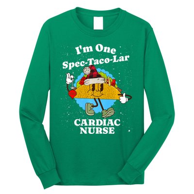 Cardiac Nurse Christmas Funny Taco Pun Cardiology Quote Long Sleeve Shirt