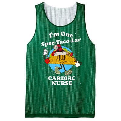 Cardiac Nurse Christmas Funny Taco Pun Cardiology Quote Mesh Reversible Basketball Jersey Tank