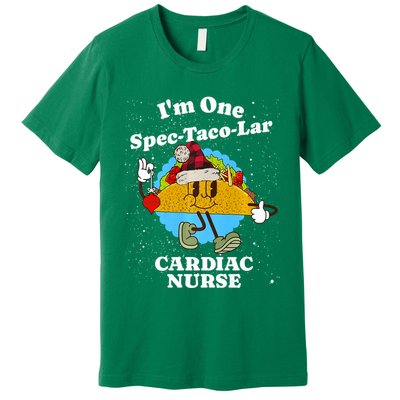 Cardiac Nurse Christmas Funny Taco Pun Cardiology Quote Premium T-Shirt