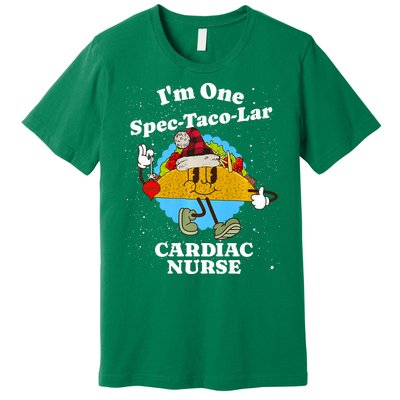 Cardiac Nurse Christmas Funny Taco Pun Cardiology Quote Premium T-Shirt