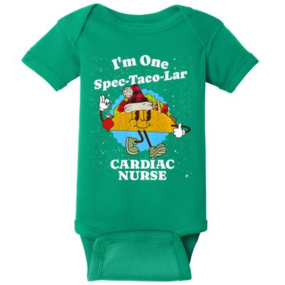 Cardiac Nurse Christmas Funny Taco Pun Cardiology Quote Baby Bodysuit