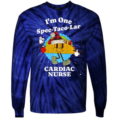 Cardiac Nurse Christmas Funny Taco Pun Cardiology Quote Tie-Dye Long Sleeve Shirt