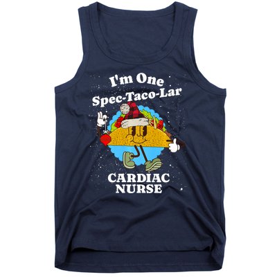 Cardiac Nurse Christmas Funny Taco Pun Cardiology Quote Tank Top