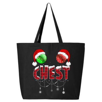 Chest Nuts Christmas Shirt Funny Matching Couple Chestnuts 25L Jumbo Tote