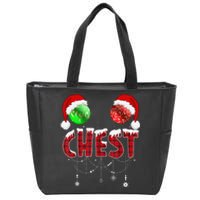 Chest Nuts Christmas Shirt Funny Matching Couple Chestnuts Zip Tote Bag