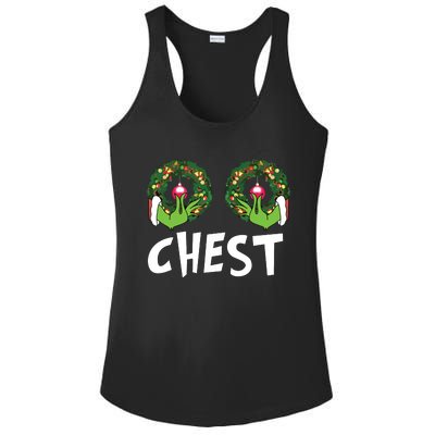 Chest Nuts Christmas Shirts Funny Matching Couple Chest Nuts Ladies PosiCharge Competitor Racerback Tank