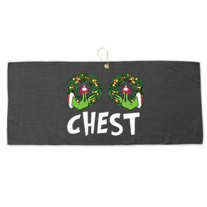 Chest Nuts Christmas Shirts Funny Matching Couple Chest Nuts Large Microfiber Waffle Golf Towel