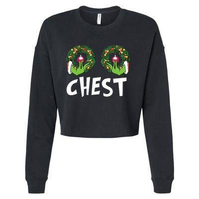 Chest Nuts Christmas Shirts Funny Matching Couple Chest Nuts Cropped Pullover Crew