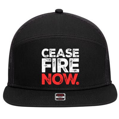 Ceasefire Now 7 Panel Mesh Trucker Snapback Hat