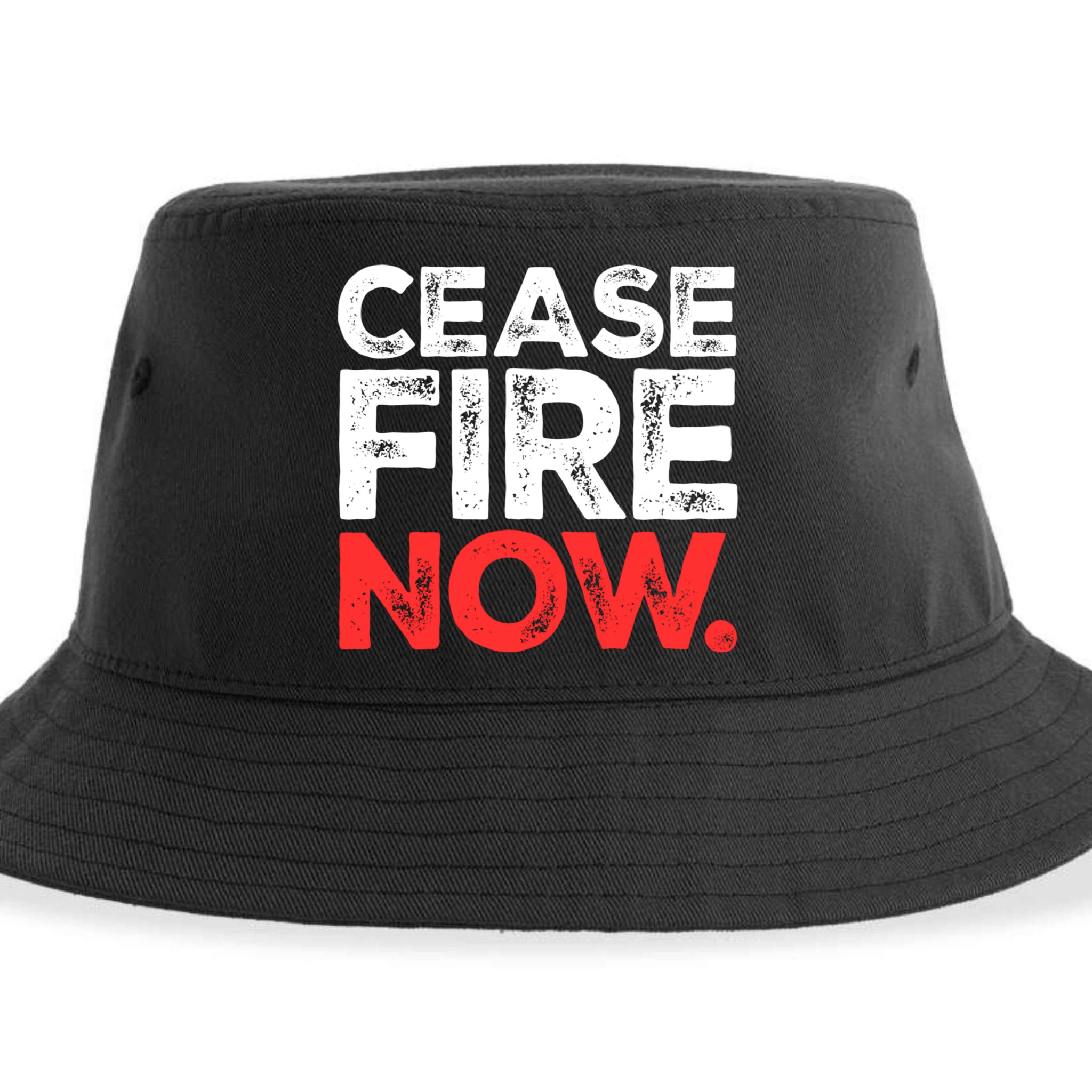 Ceasefire Now Sustainable Bucket Hat