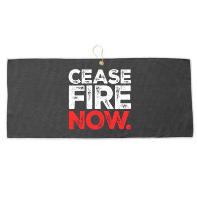 Ceasefire Now Large Microfiber Waffle Golf Towel