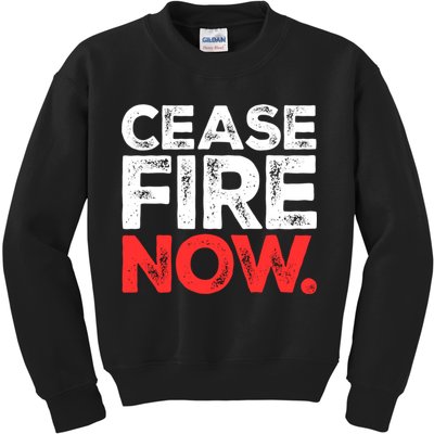 Ceasefire Now Kids Sweatshirt