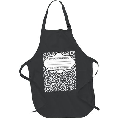 Composition Notebook Costume Matching Group Halloween Full-Length Apron With Pockets