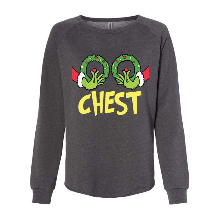 Chest Nuts Christmas Shirts Funny Matching Couple Chest Nuts Womens California Wash Sweatshirt