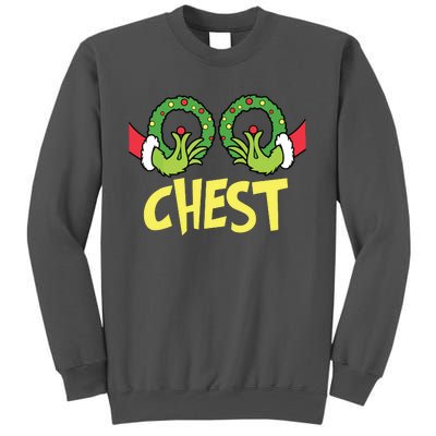 Chest Nuts Christmas Shirts Funny Matching Couple Chest Nuts Tall Sweatshirt