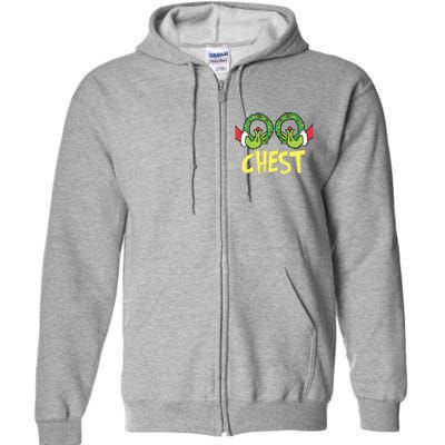 Chest Nuts Christmas Shirts Funny Matching Couple Chest Nuts Full Zip Hoodie