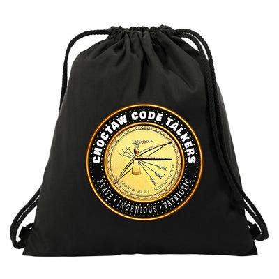 Choctaw Nation Code Talkers Homage For Heritage Supporters Drawstring Bag