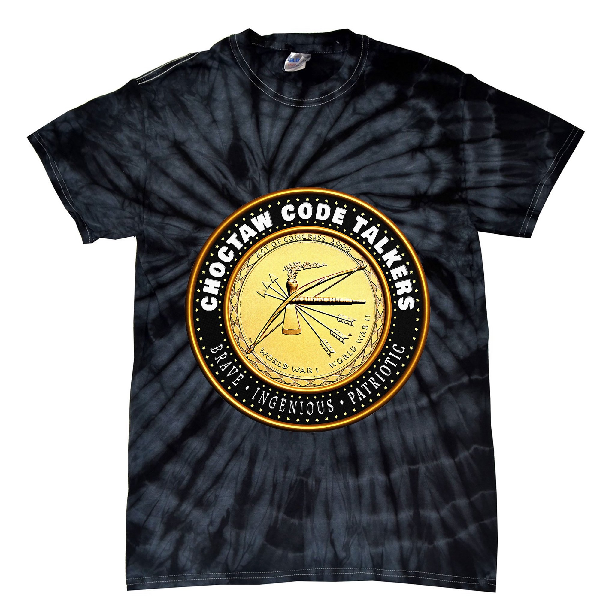 Choctaw Nation Code Talkers Homage For Heritage Supporters Tie-Dye T-Shirt