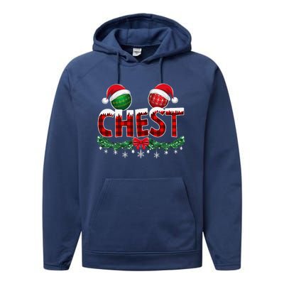 Chest Nuts Christmas Funny Matching Couple Chestnuts Xmas Performance Fleece Hoodie