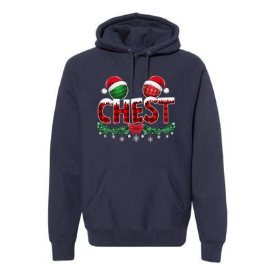 Chest Nuts Christmas Funny Matching Couple Chestnuts Xmas Premium Hoodie