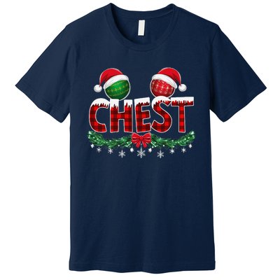 Chest Nuts Christmas Funny Matching Couple Chestnuts Xmas Premium T-Shirt