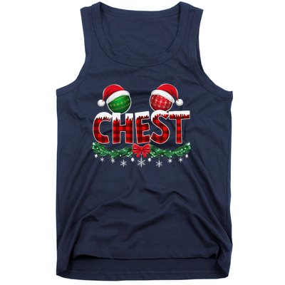 Chest Nuts Christmas Funny Matching Couple Chestnuts Xmas Tank Top