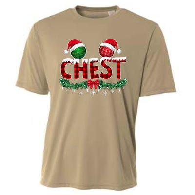 Chest Nuts Christmas Funny Matching Couple Chestnuts Xmas Cooling Performance Crew T-Shirt