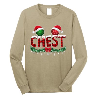 Chest Nuts Christmas Funny Matching Couple Chestnuts Xmas Long Sleeve Shirt