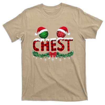 Chest Nuts Christmas Funny Matching Couple Chestnuts Xmas T-Shirt