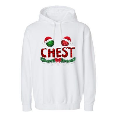 Chest Nuts Christmas Funny Matching Couple Chestnuts Xmas Garment-Dyed Fleece Hoodie