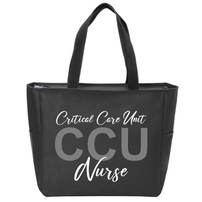 CCU Nurse Critical Care Unit Nursing Zip Tote Bag