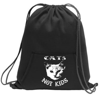 Cats Not Children Sweatshirt Cinch Pack Bag