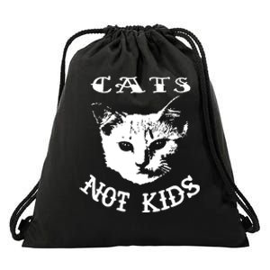 Cats Not Children Drawstring Bag