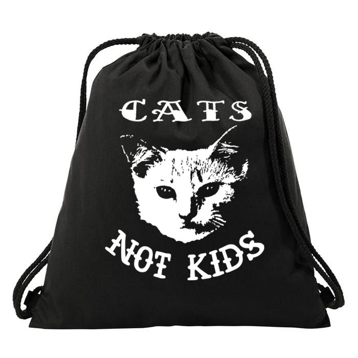 Cats Not Children Drawstring Bag