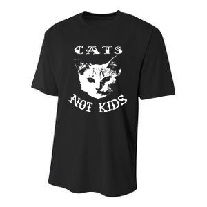 Cats Not Children Youth Performance Sprint T-Shirt