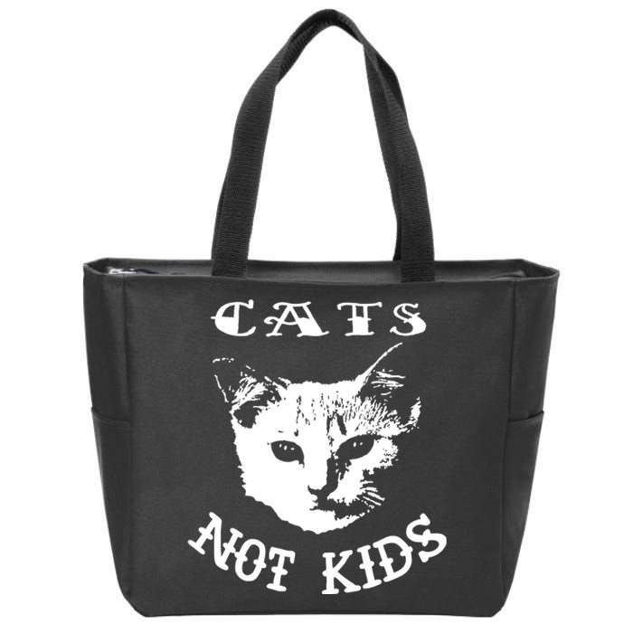 Cats Not Children Zip Tote Bag