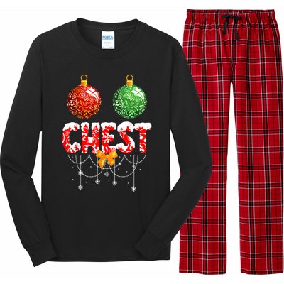 Chest Nuts Christmas  Matching Couple Chestnuts Long Sleeve Pajama Set