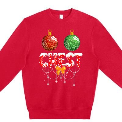 Chest Nuts Christmas  Matching Couple Chestnuts Premium Crewneck Sweatshirt