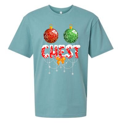 Chest Nuts Christmas  Matching Couple Chestnuts Sueded Cloud Jersey T-Shirt