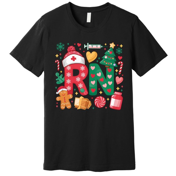 Cute Nurse Christmas Rn Nurses Xmas Pajamas Pjs Nurse Tank Top Premium T-Shirt