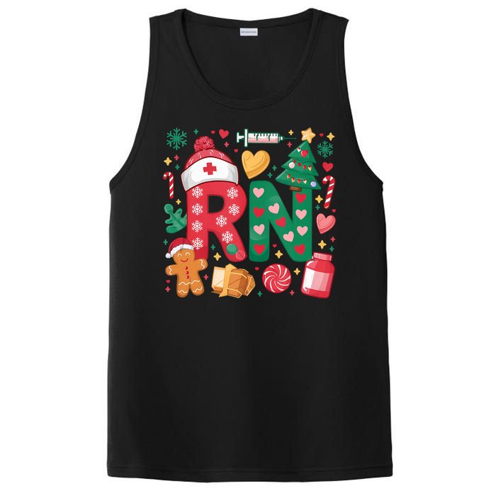 Cute Nurse Christmas Rn Nurses Xmas Pajamas Pjs Nurse Tank Top PosiCharge Competitor Tank