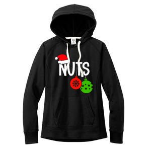 Chest Nuts Christmas Funny Matching Couple Chestnuts Women's Fleece Hoodie