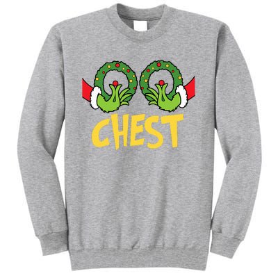 Chest Nuts Christmas Funny Matching Couple Chest Nuts Tall Sweatshirt