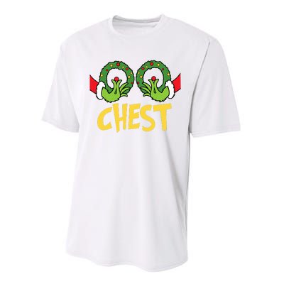 Chest Nuts Christmas Funny Matching Couple Chest Nuts Performance Sprint T-Shirt