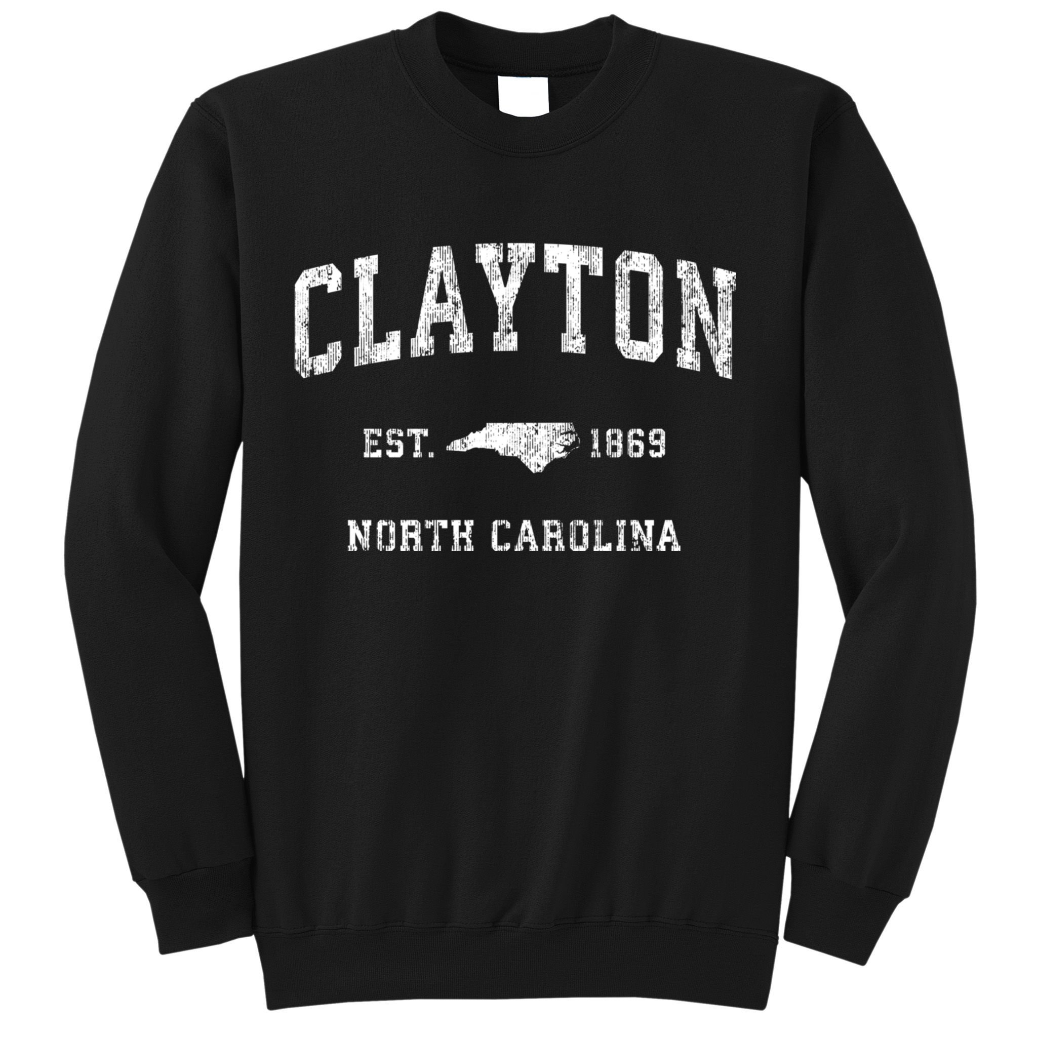 Clayton North Carolina Nc Vintage Established Sports Design Sweatshirt
