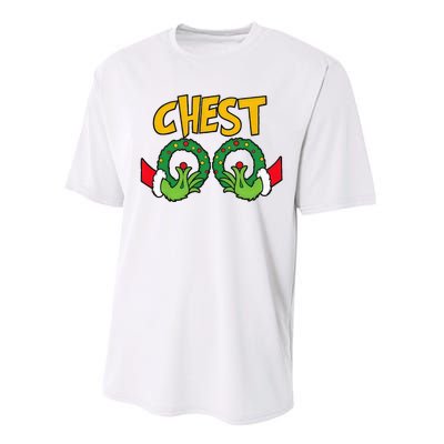 Chest Nuts Christmas Funny Matching Couple Chestnuts Performance Sprint T-Shirt