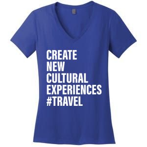 Create New Cultural Experiences Gift Women's V-Neck T-Shirt