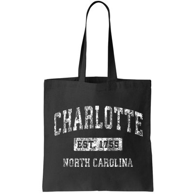 Charlotte North Carolina Nc Vintage Established Sports Bag