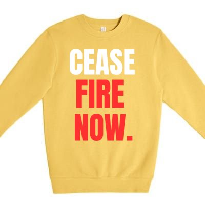 Ceasefire Now Premium Crewneck Sweatshirt